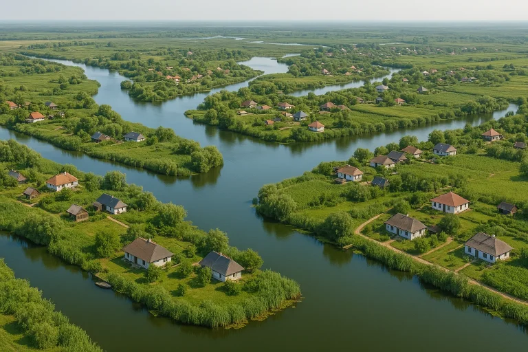 Harta pensiuni Delta Dunării – Unde te poți caza în funcție de zonă